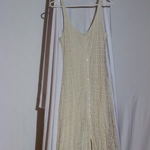 A&C Lace Maxi Dress-Cream